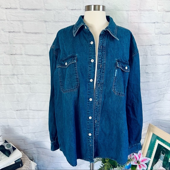 Vintage Menβs Denim Columbia Shirt - Picture 1 of 13